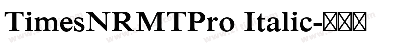 TimesNRMTPro Italic字体转换